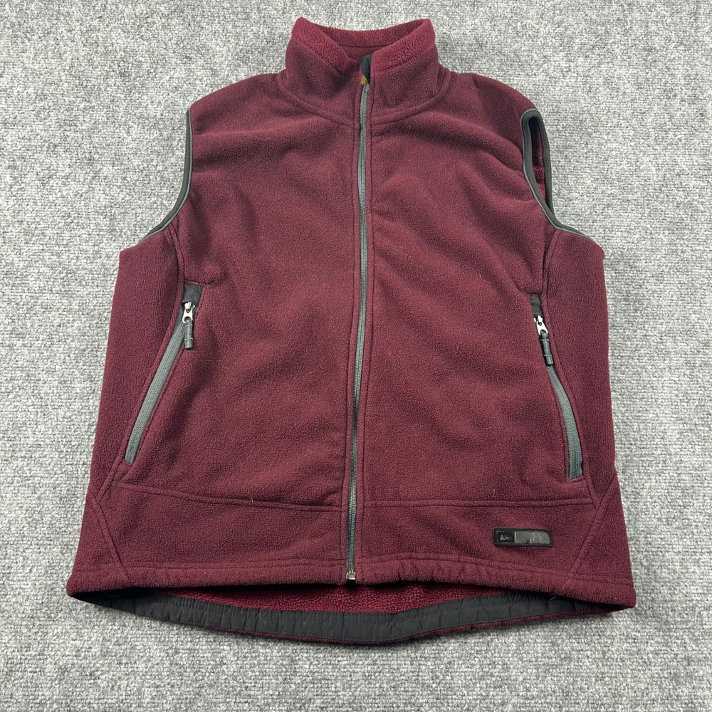 REI Fleece Vest Womens XL Maroon Burgundy Full Zip Sleeveless Jacket Outdoor‎
